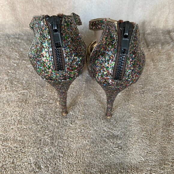 Steve Madden “Emele” Multi-Glitter Platform Heels | Size 7M | Sparkly Strappy - Picture 3 of 6